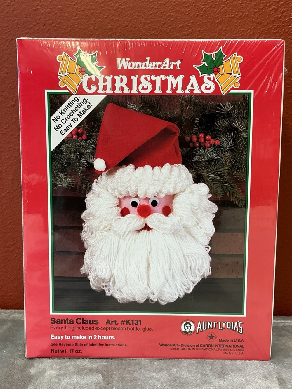 VINTAGE AUNT LYDIA'S WONDER ART SANTA CLAUS SEALED ART #K131 MADE IN USA